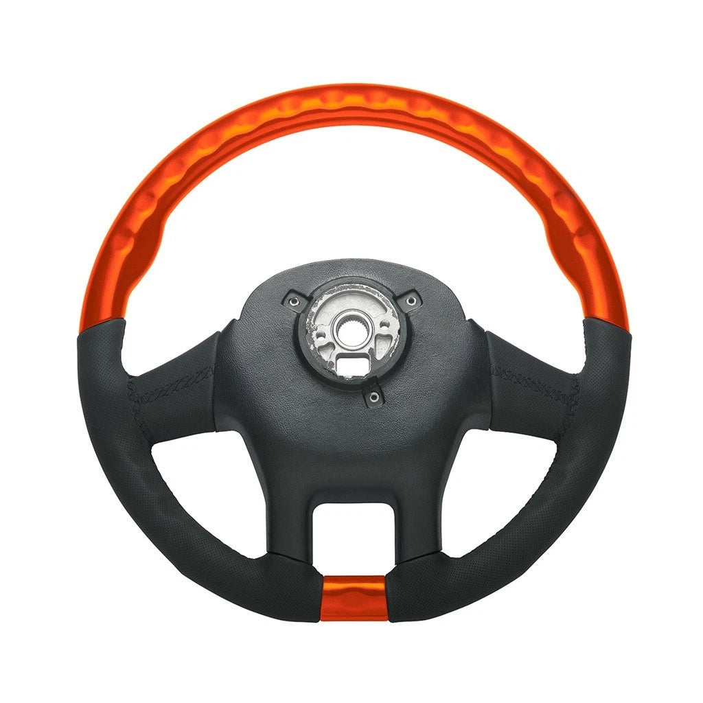 Steering Wheel Heavy Duty Leather Wood Orange for Kenworth T680 (2013–2021)