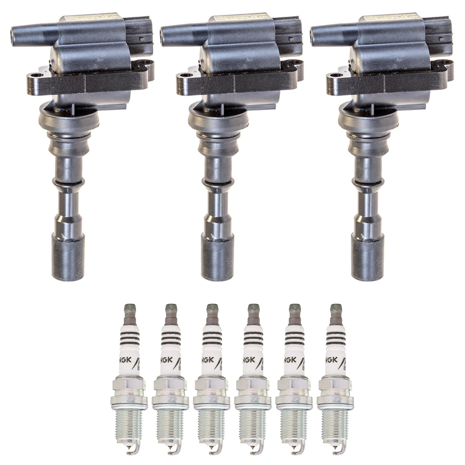 Set of 3 Ignition Coils & 6 NGK Iridium Spark Plugs for Sedona XG300 (2002–2006)