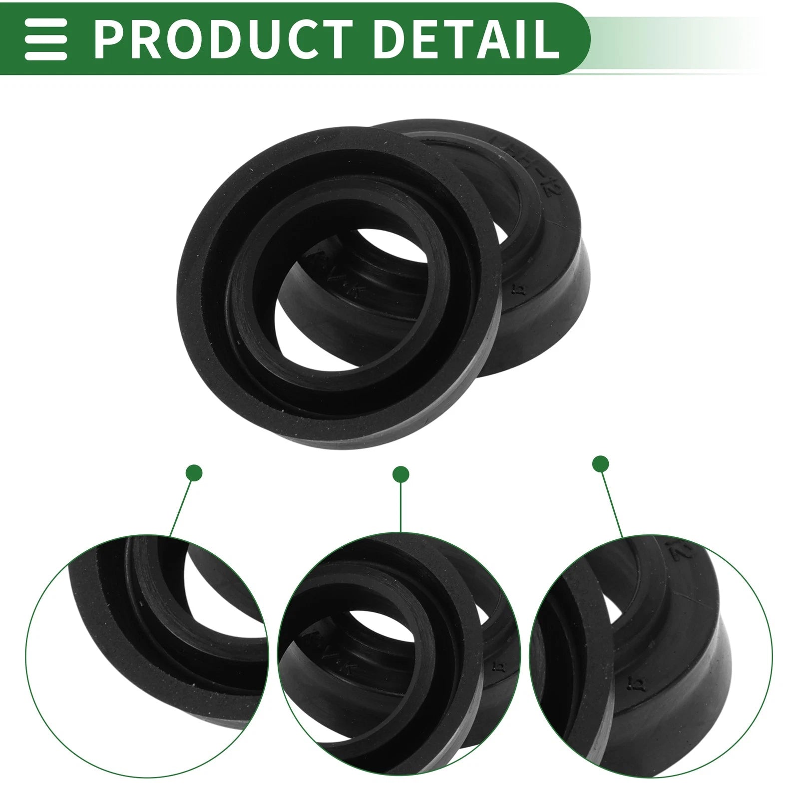Set of 5 Oil Seal Rotary Shaft Seal NBR Rubber 12x20x4.5mm for Various Models