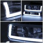 DRL LED Light Bar Type-2 Chrome Amber Headlights for Silverado Suburban (1999–2002)