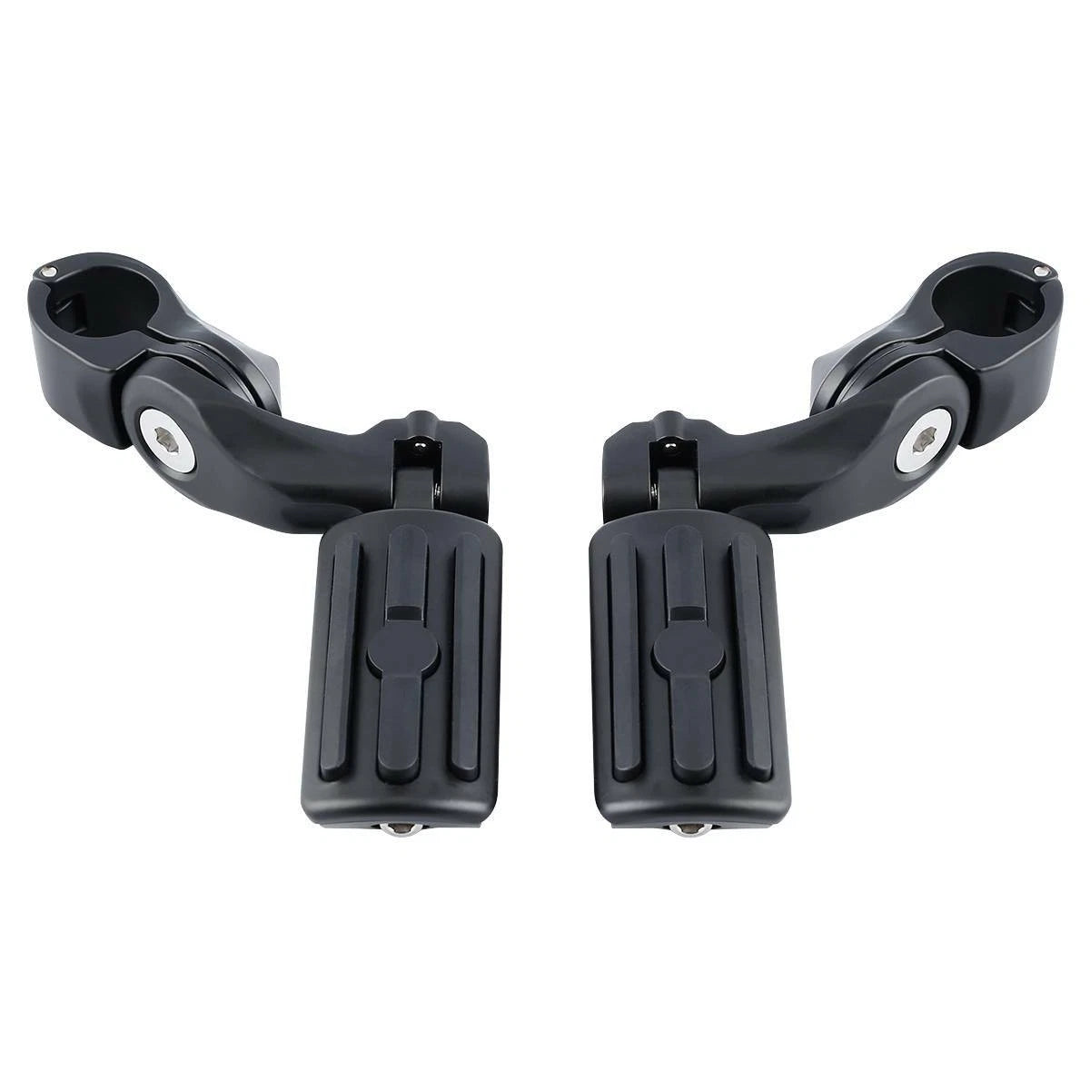 1-1/4" Matte Short Angled Highway Bar Engine Guard Footpegs for Harley