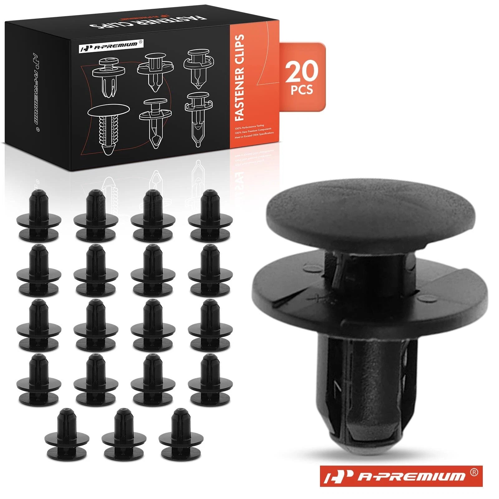 20Pcs 8mm Nylon Bumper Retainer Clips for Jeep MK Dodge Ram