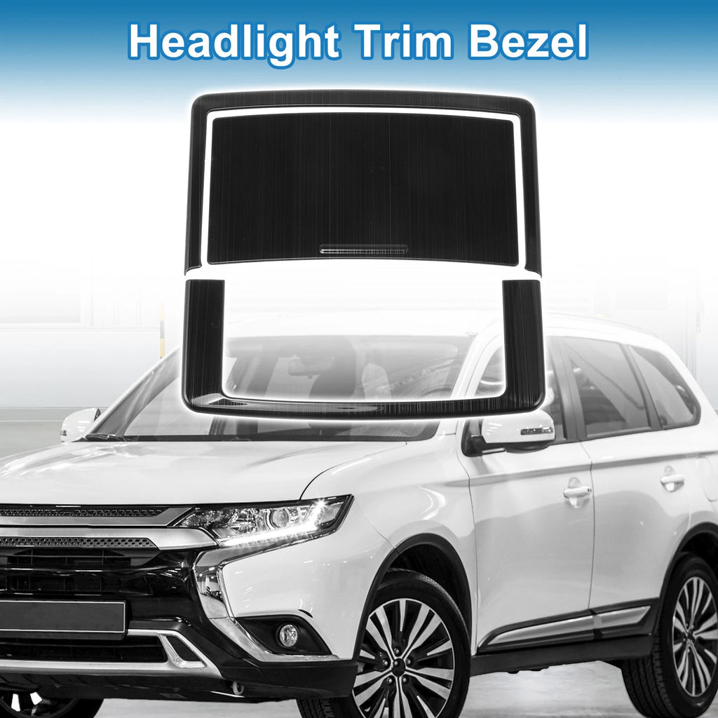 Set of 2 Headlight Trim Bezels for Mitsubishi Outlander (2022–2024) ABS