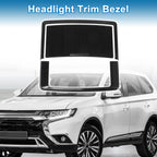 Set of 2 Headlight Trim Bezels for Mitsubishi Outlander (2022–2024) ABS
