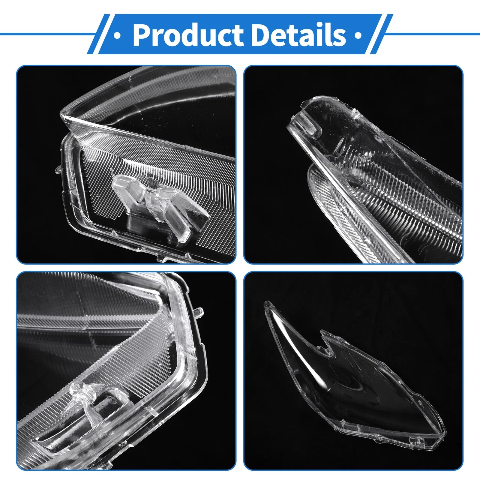 1 Pcs Headlight Lens Cover for Toyota Prius (2010–2012) PC Clear