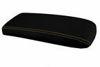 Console Lid Armrest Cover for Ford Explorer (1995–2001) Carbon Fiber Yellow Stitch