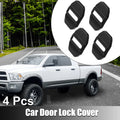 Set of 4 Door Lock Latch Covers for Dodge (Black)
