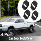 Set of 4 Door Lock Latch Covers for Dodge (Black)