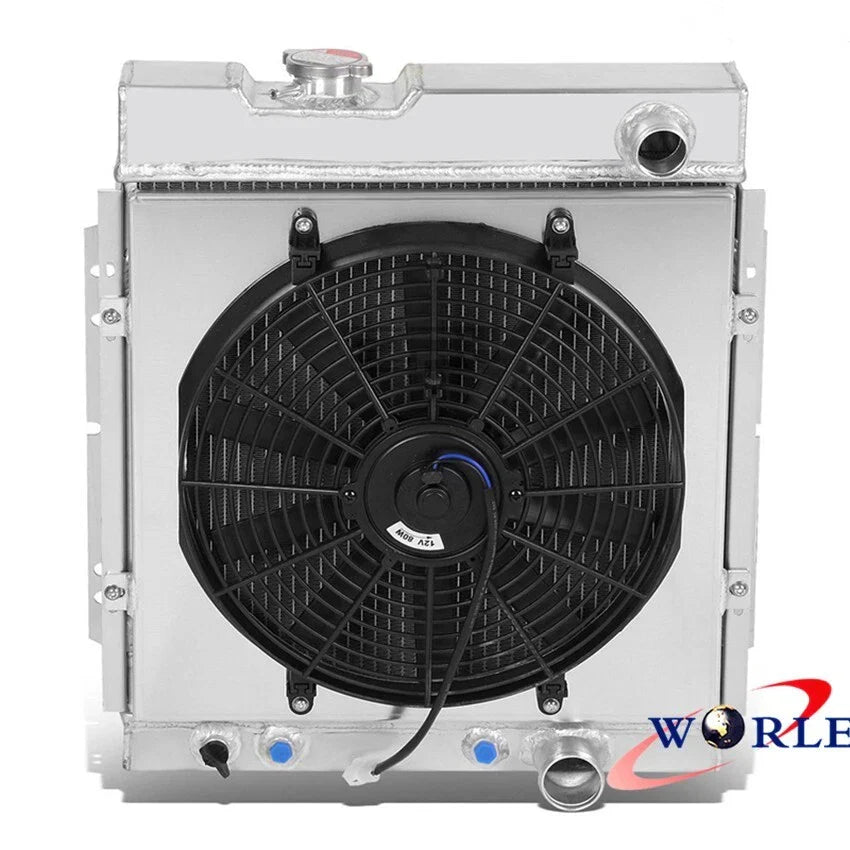 3ROW Aluminum Radiator & Shroud for Ford Mustang V8 289 302 (1964-1966)