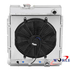 3ROW Aluminum Radiator & Shroud for Ford Mustang V8 289 302 (1964-1966)