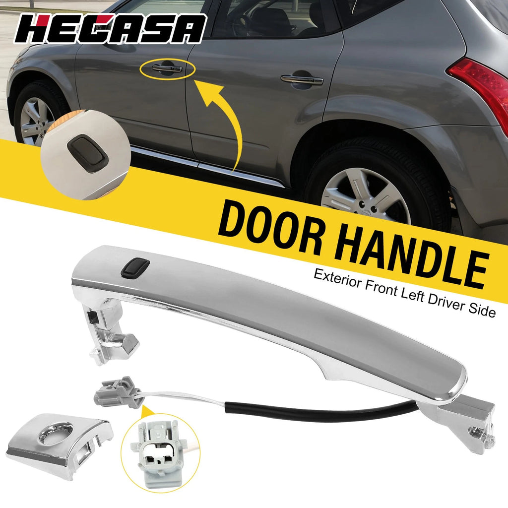 Chrome Door Handle for Nissan Murano (2003–2007) - Front Driver, Smart Entry