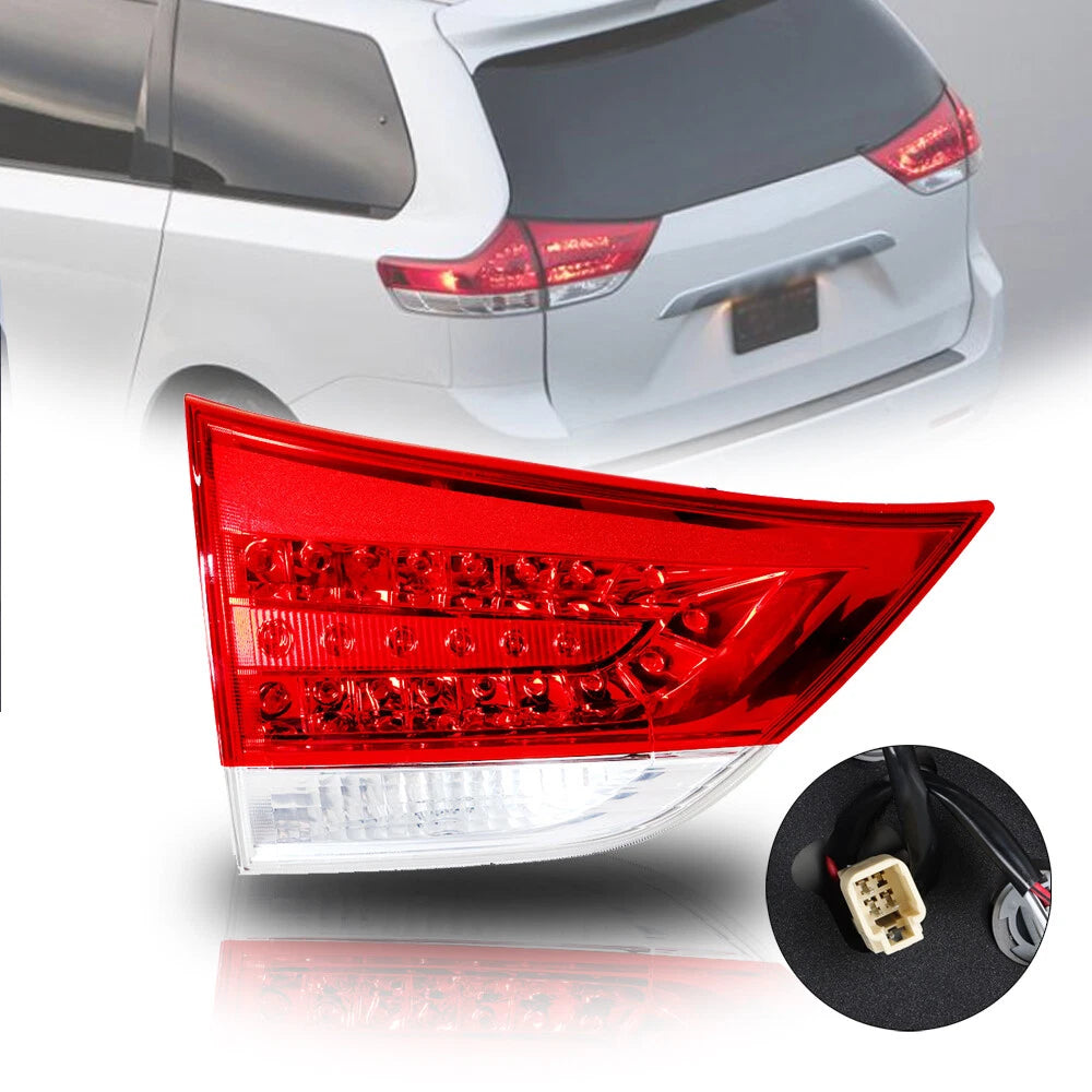 Tail Light Assembly for Toyota Sienna (2011–2012) Inner LH Driver Side Halogen