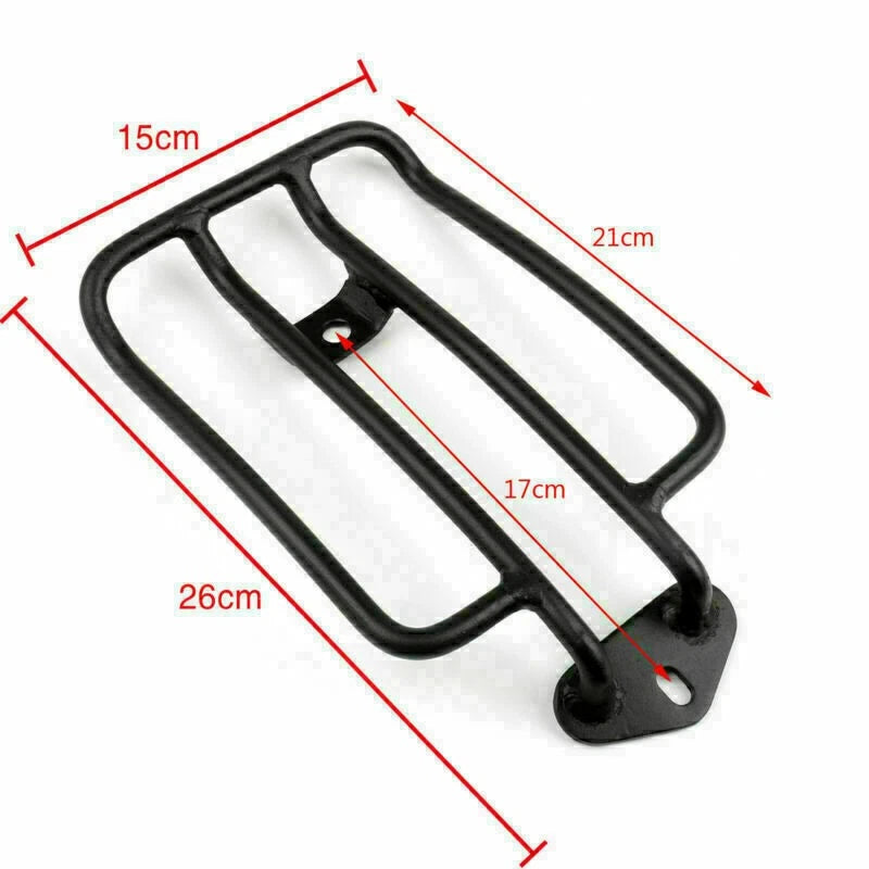 Solo Seat Luggage Rack for Harley Sportster XL883 1200 (2004–2015) Black