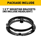 Set of 2 Headlight Mount Bracket Rings for Jeep Wrangler JK (2007–2016)