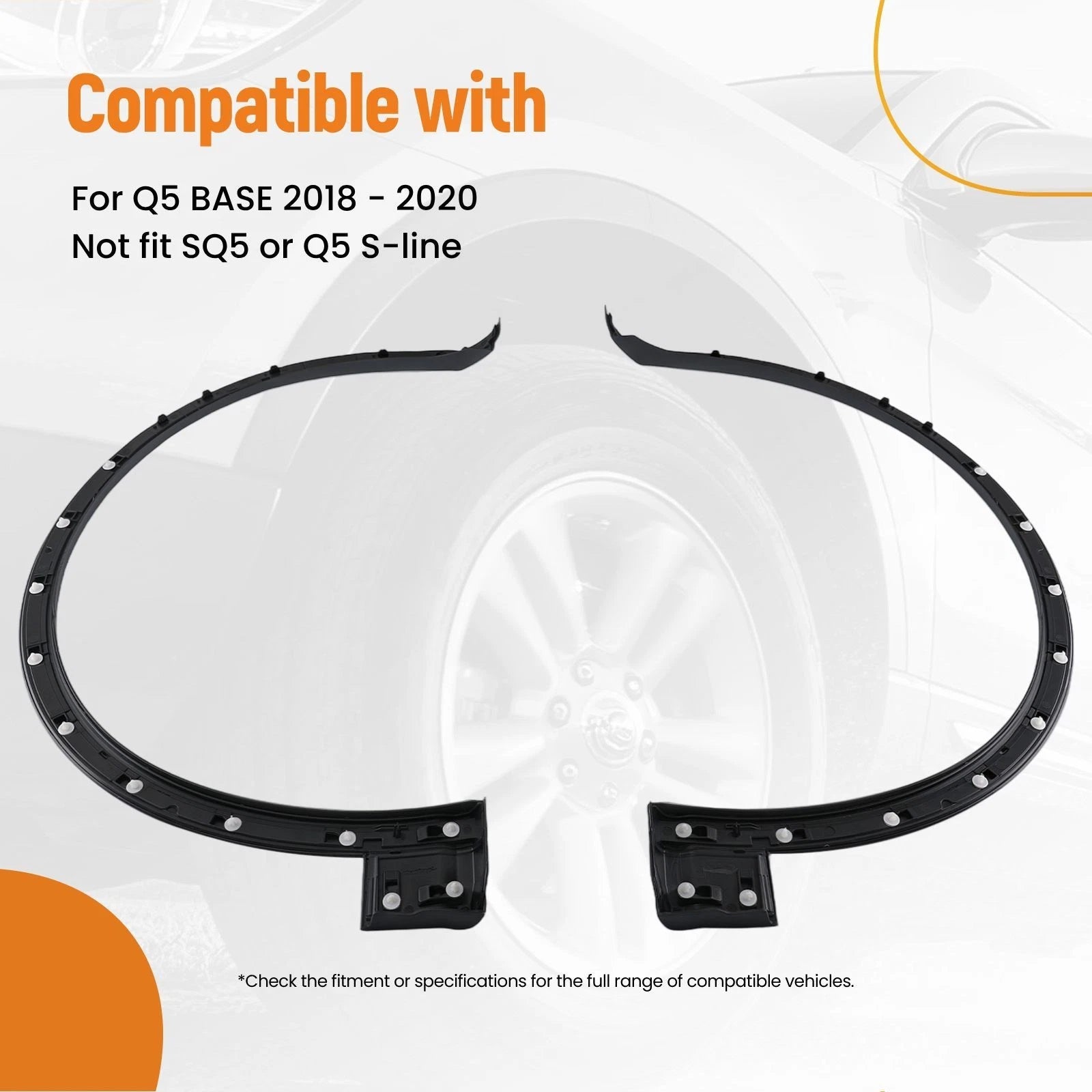 Fender Flare Set of 2 Front Left Right for Audi Q5 (2018–2020) PP 80A853718EGRU