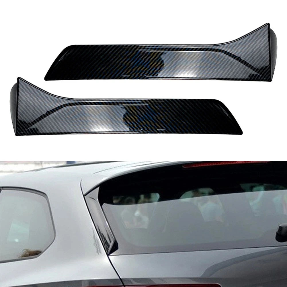 Carbon Fiber Look Rear Window Spoiler Side Wing Cover for SEAT Leon (2013–2019)