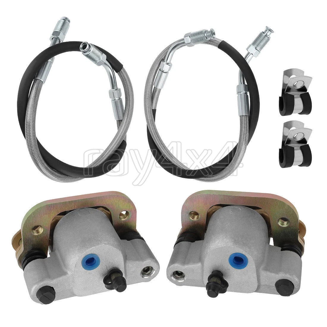 Front Brake Calipers & Hose Lines for Polaris Big Boss 250 4x6 (1989–1991)
