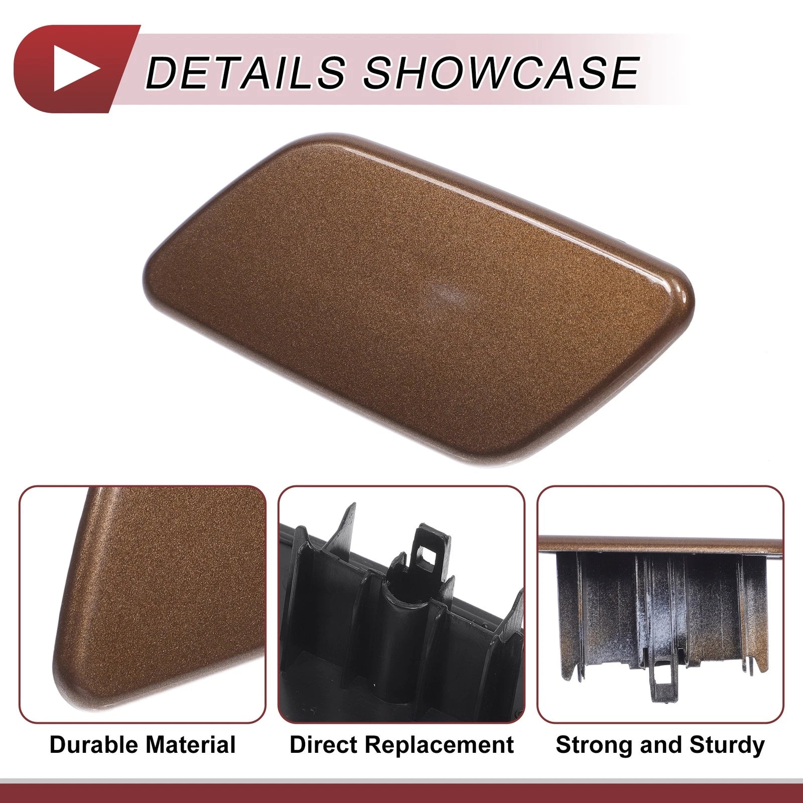 Front Left Washer Nozzle Cover Cap for Subaru Forester SK (2018–2021) Brown