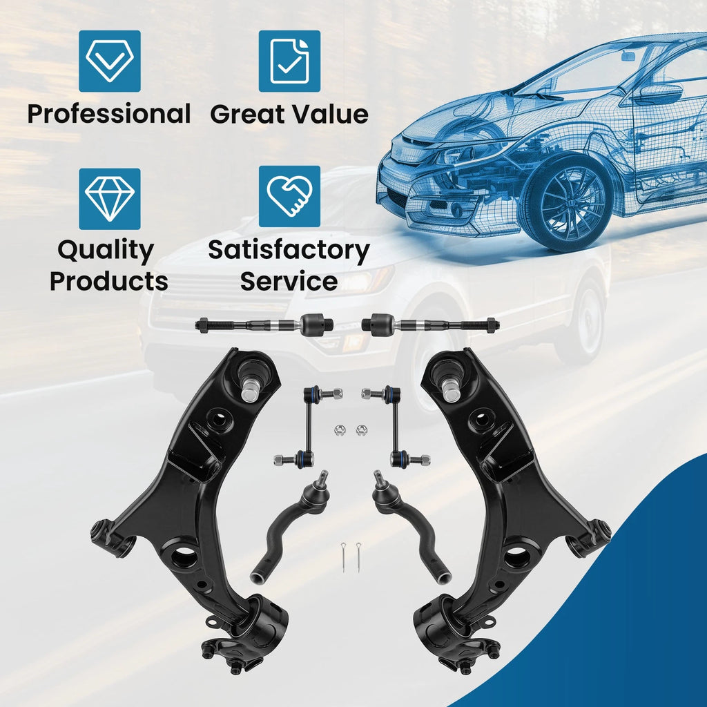 Set of 2 Lower Control Arms Kit for Lincoln MKX (2007–2015) 3.7L