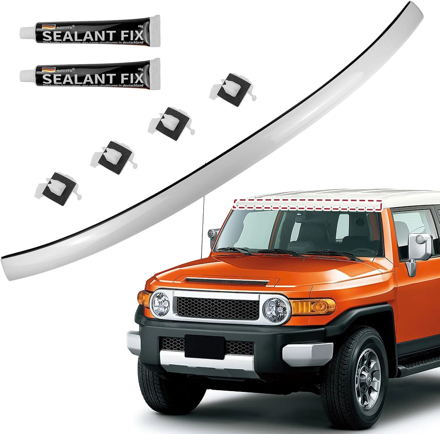 Windshield Reveal Moulding Front Upper for Toyota FJ Cruiser (2007–2014) 7550335061A0