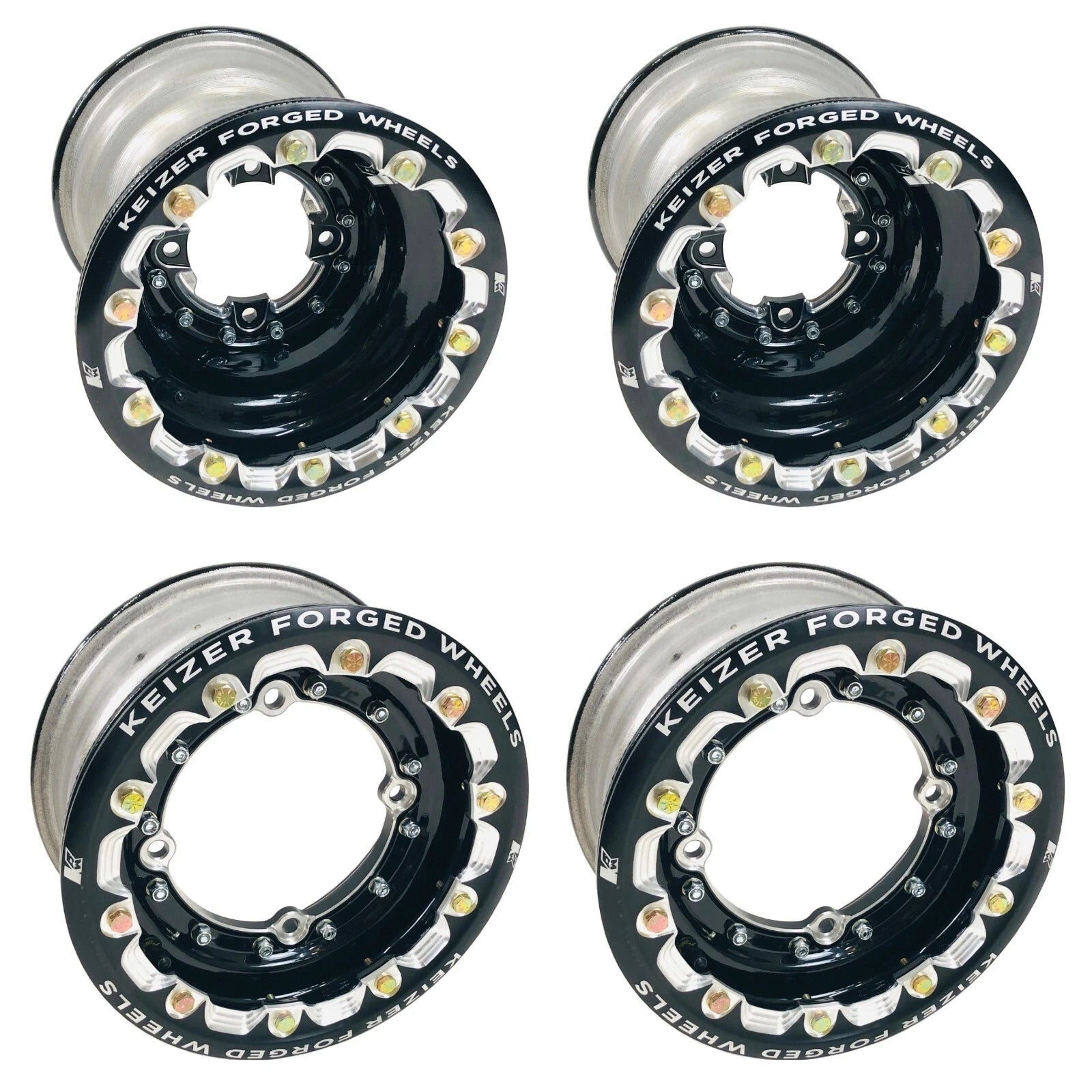 Set of 2 Keizer Racing Beadlock Wheels for KTM ATV 450 525 505 SX XC (2003–2023)