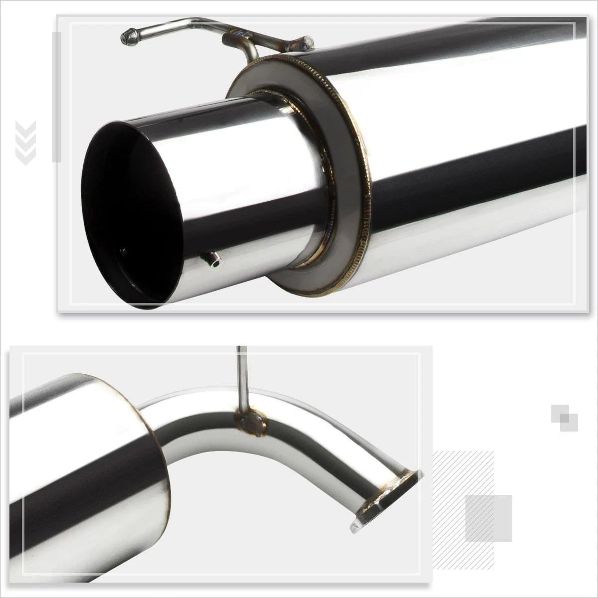 Catback Exhaust System for Honda Accord 3.0L V6 (1998–2002) - Dual 4.5" Tips