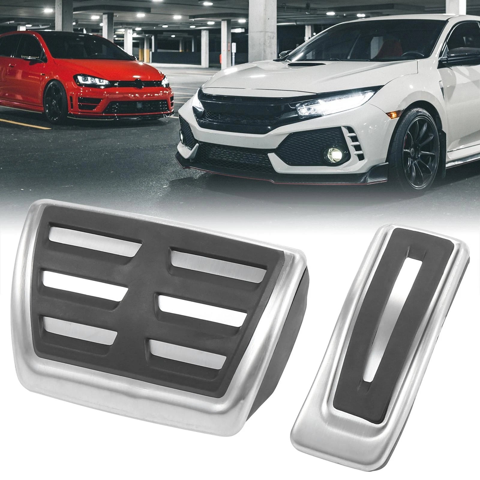 Accelerator Brake Foot Pedal Pads Cover Kit for Audi A6 A7 (2012–2018)