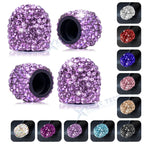 Bling Crystal Diamond Car Wheel Tire Caps for Universal Fit (—)