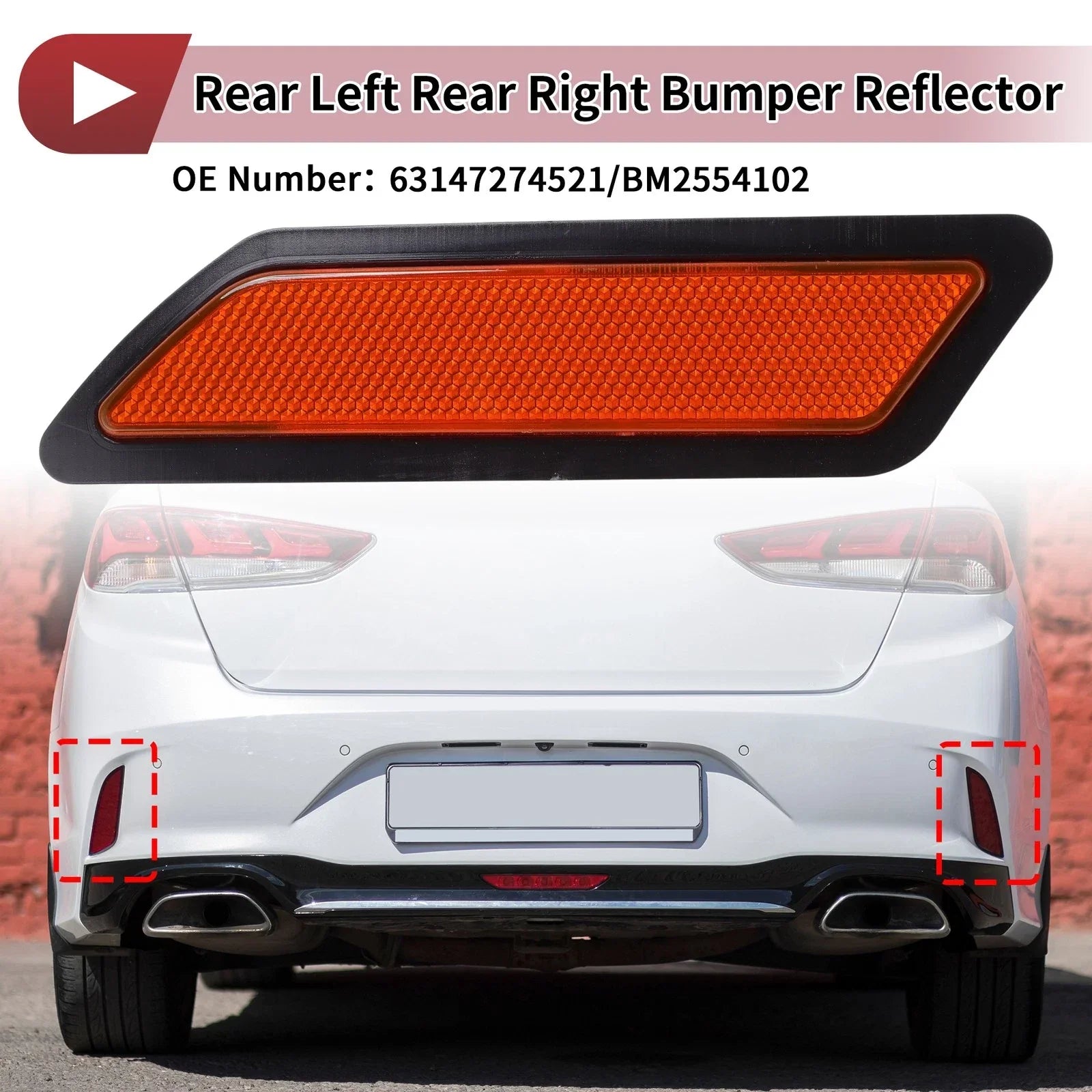 Driver Side 1 Pc Bumper Reflectors for BMW 320i (2013-2015)