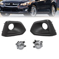 Pair of Fog Lights for Subaru Impreza (2012–2014) - Front Bumper Lamps w/ Bezel