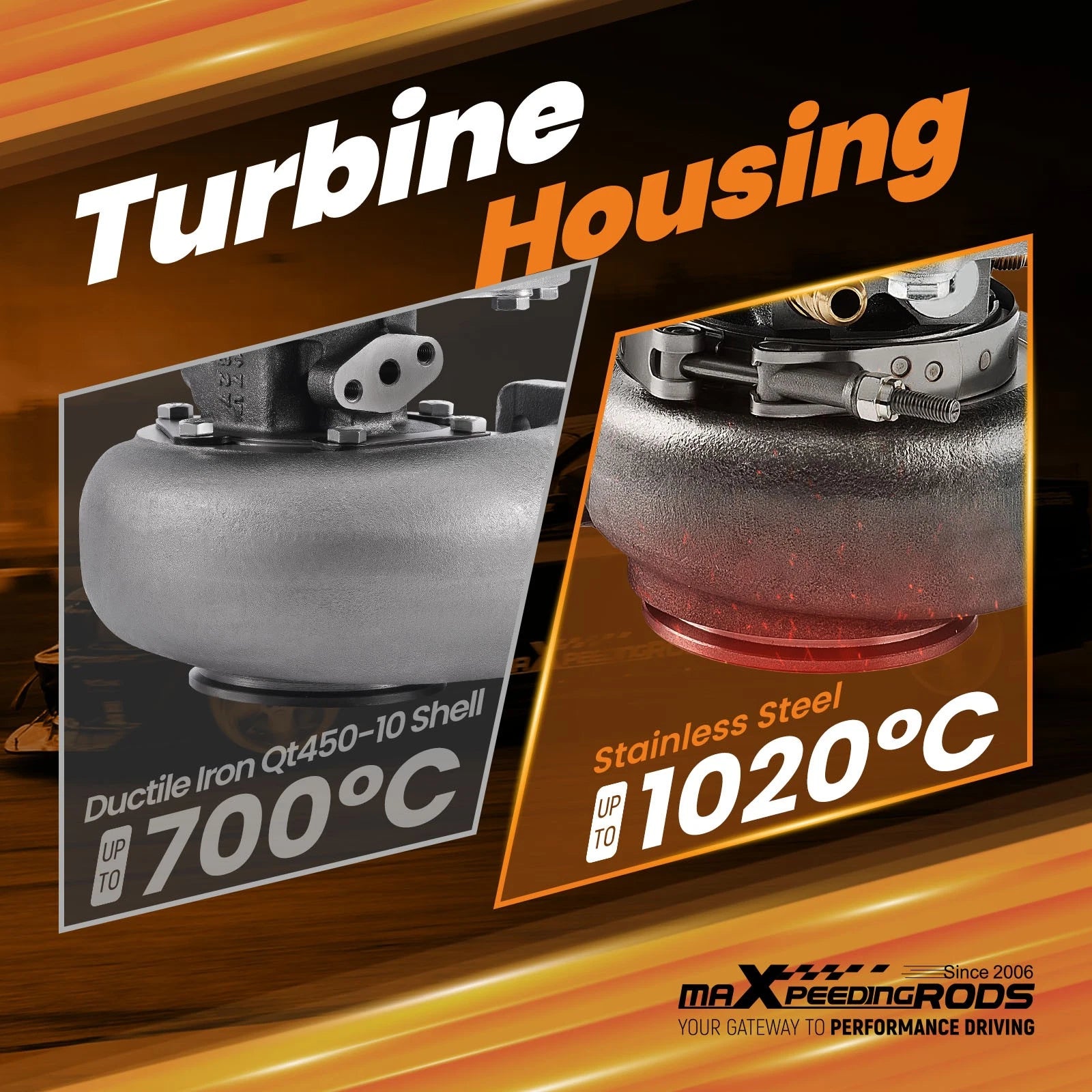 1050 HP Billet Turbocharger for Universal Applications (V-band, Ball Bearing)