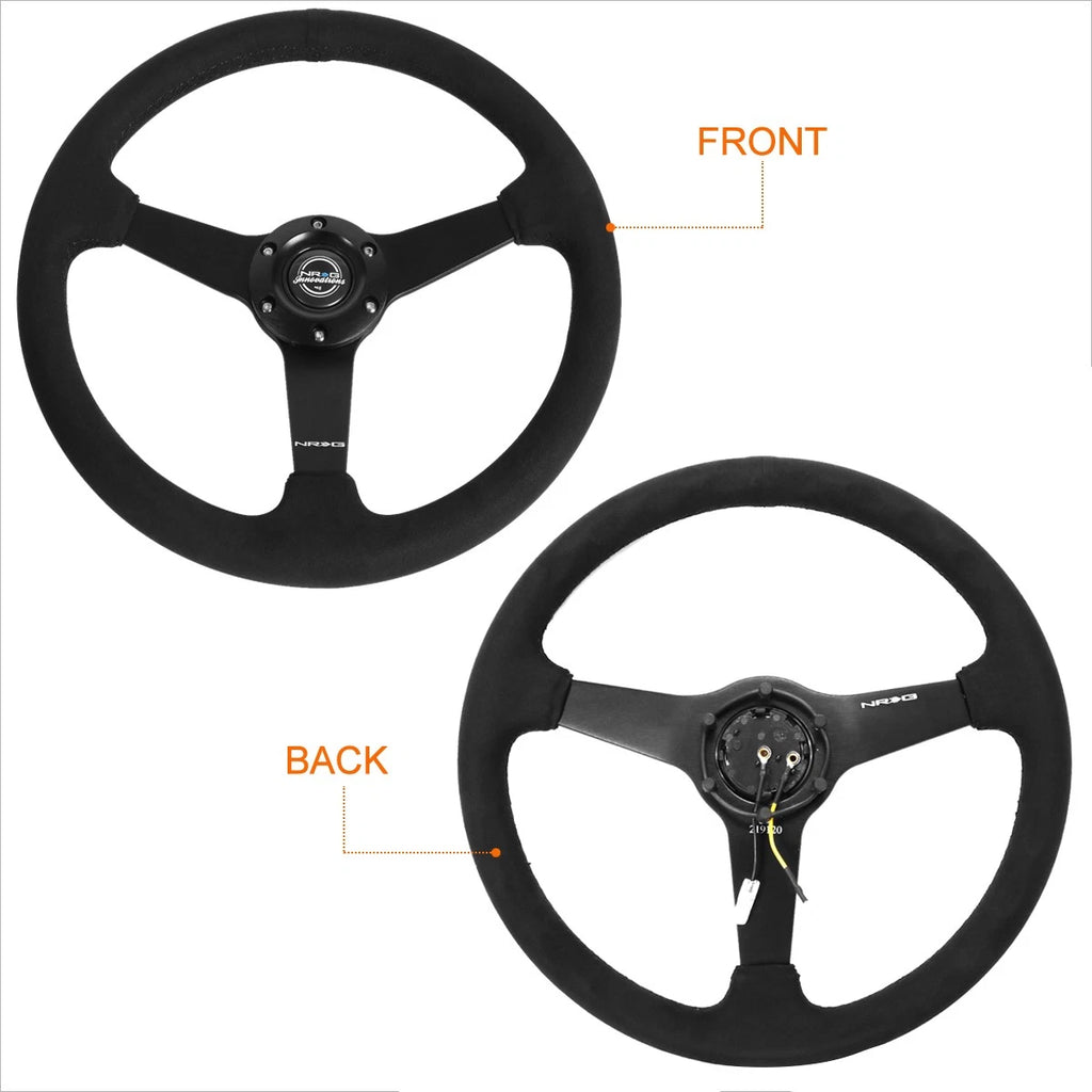 RST-037MB-SA 350mm 1" Deep Dish Racing Steering Wheel for NRG Innovations