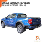 Matte Black Fender Flares for Ford Ranger 2022-2023 XL XLT XLS Sport