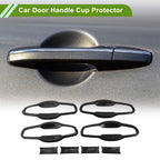 Set of 8 Car Door Handle Cup Protectors for Honda CR-V (2017–2022) Carbon Fiber Black