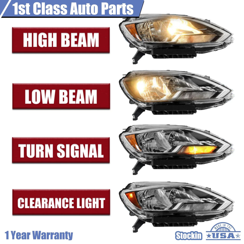 Right Passenger Side Halogen Headlight for Nissan Sentra (2016-2019)