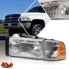 Chrome Housing Headlight for Dodge Ram 1500-3500 (1994–2002)