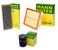 Mann Oil Air Carbon Cabin Filter Kit for Audi A4 Quattro, VW Passat (1996–2005)