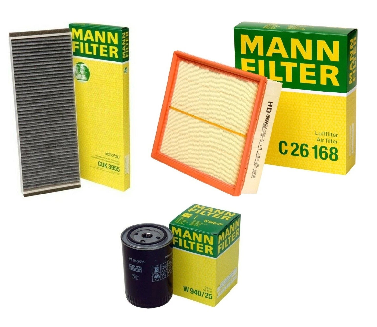 Mann Oil Air Carbon Cabin Filter Kit for Audi A4 Quattro, VW Passat (1996–2005)