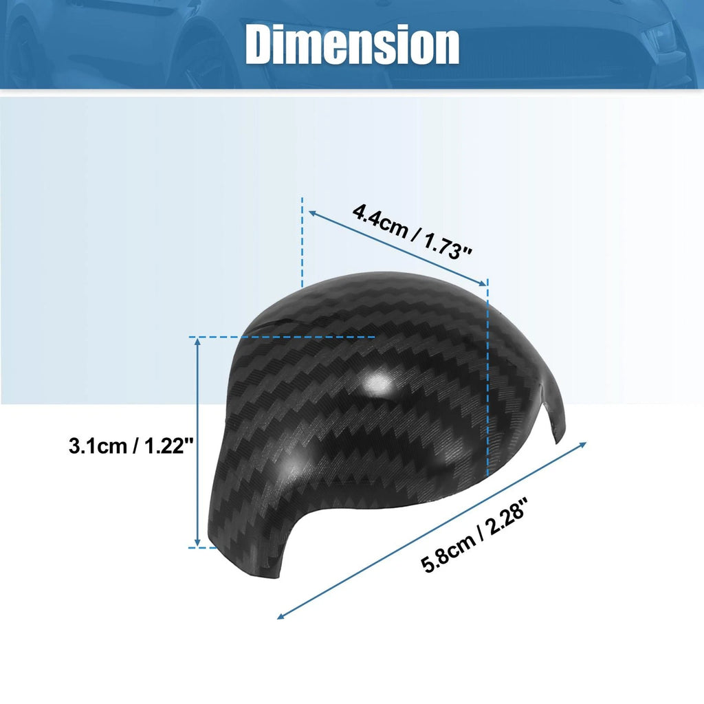 2pcs Gear Shift Knob Cover for Ford Mustang (2015–2022) Black