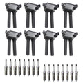 Set of 8 Ignition Coils & 16 NGK Platinum Spark Plugs for Challenger (2008–2019)