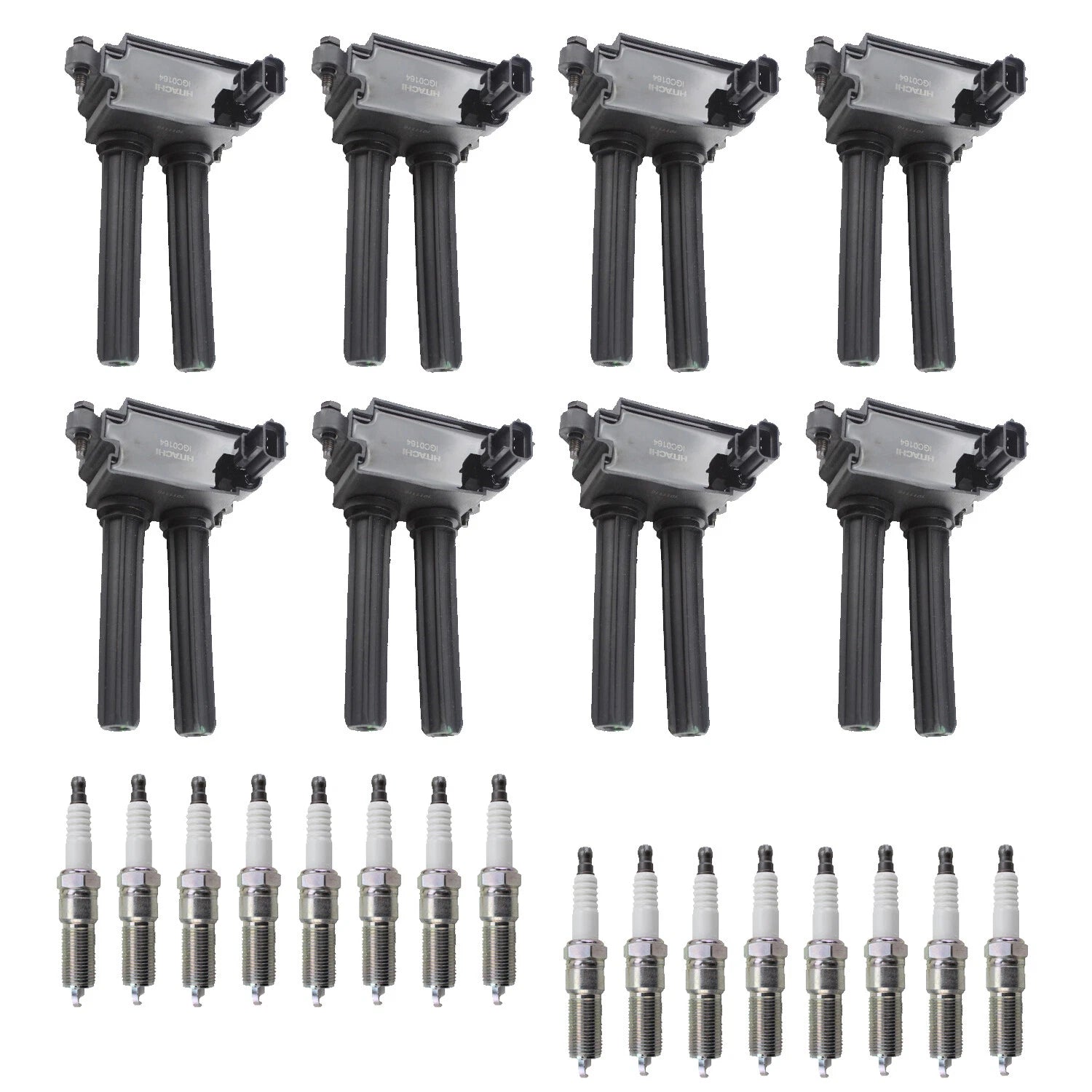 Set of 8 Ignition Coils & 16 NGK Platinum Spark Plugs for Challenger (2008–2019)