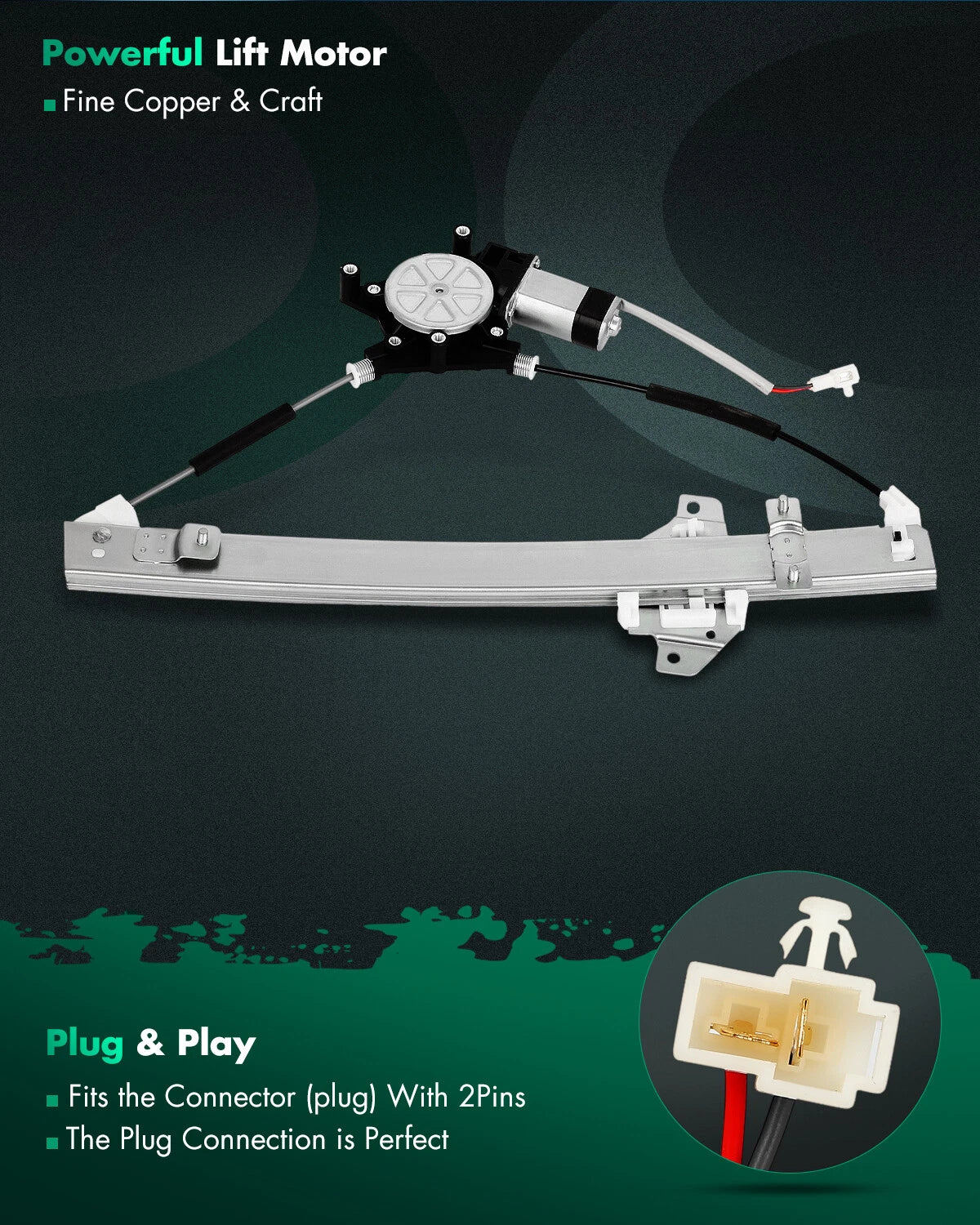 Driver Side Front Window Regulator w/ Motor for Chevrolet Spark (2013–2015)