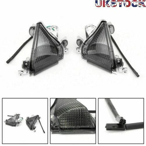 Front Turn Signals Lens for Kawasaki ZX10R (2004–2005) Smoke T9