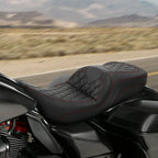 Driver & Passenger Seat for Harley Electra Glide 2009-2023 Black Red
