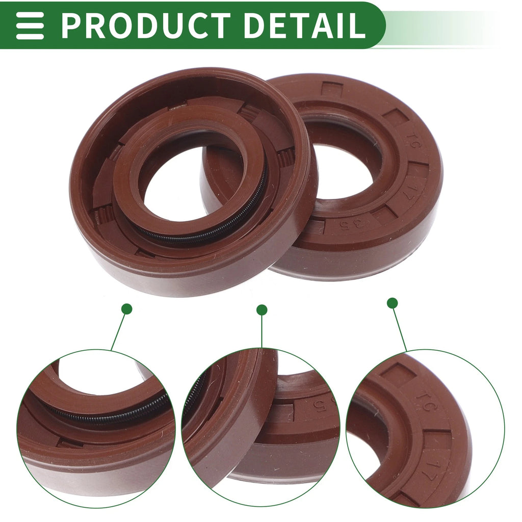 Set of 5 Oil Seal Rotary Shaft Seal FKM Rubber 17x35x8mm