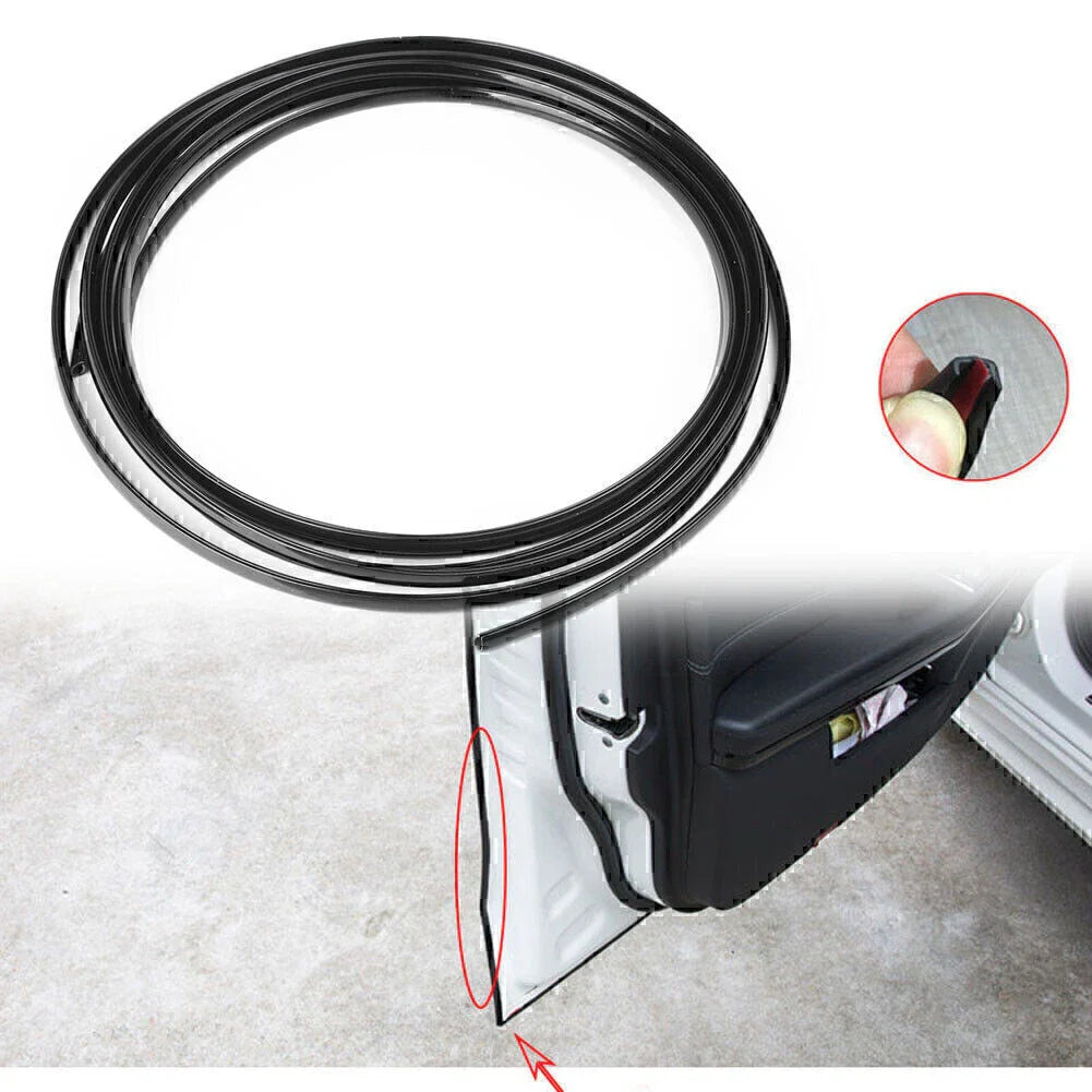 4M Car Door Edge Moulding Trim Guard Cover Crash Protector Black