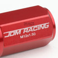 20 PCS M12X1.5 Red Aluminum Lug Nuts for JDM Vehicles