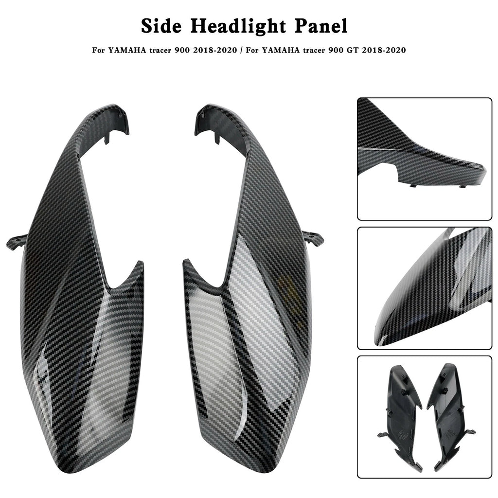 Carbon Front Side Headlight Panel for Yamaha Tracer 900/GT (2018–2020)