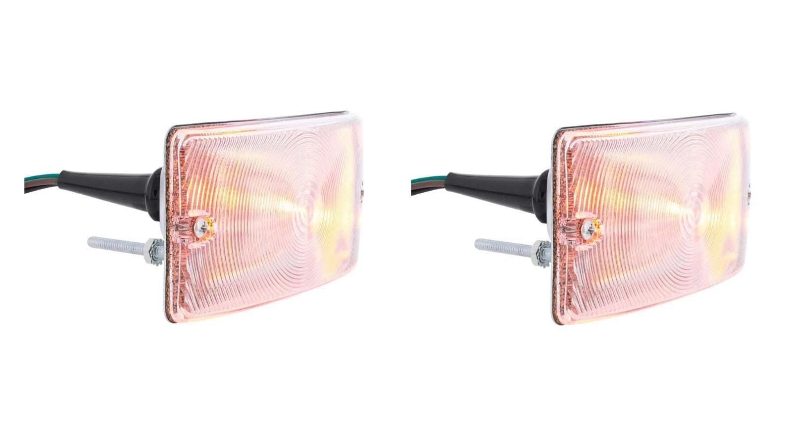 Turn Signal Assembly Parking Light Clear Lens Pair for Ford Pickup (1959–1964)