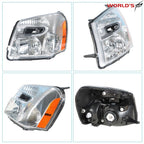 Driver Left Headlight Assembly for Chevy Equinox (2005–2009) Chrome Housing